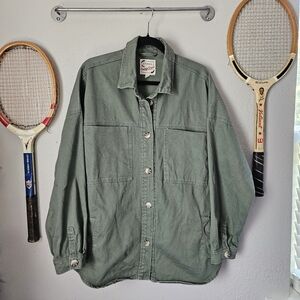 Stoosh Vintage Olive Green Denim jacket L